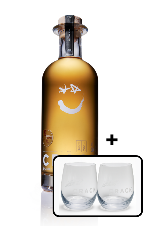 CRACK 70cl. 32% + 2 stk. glas